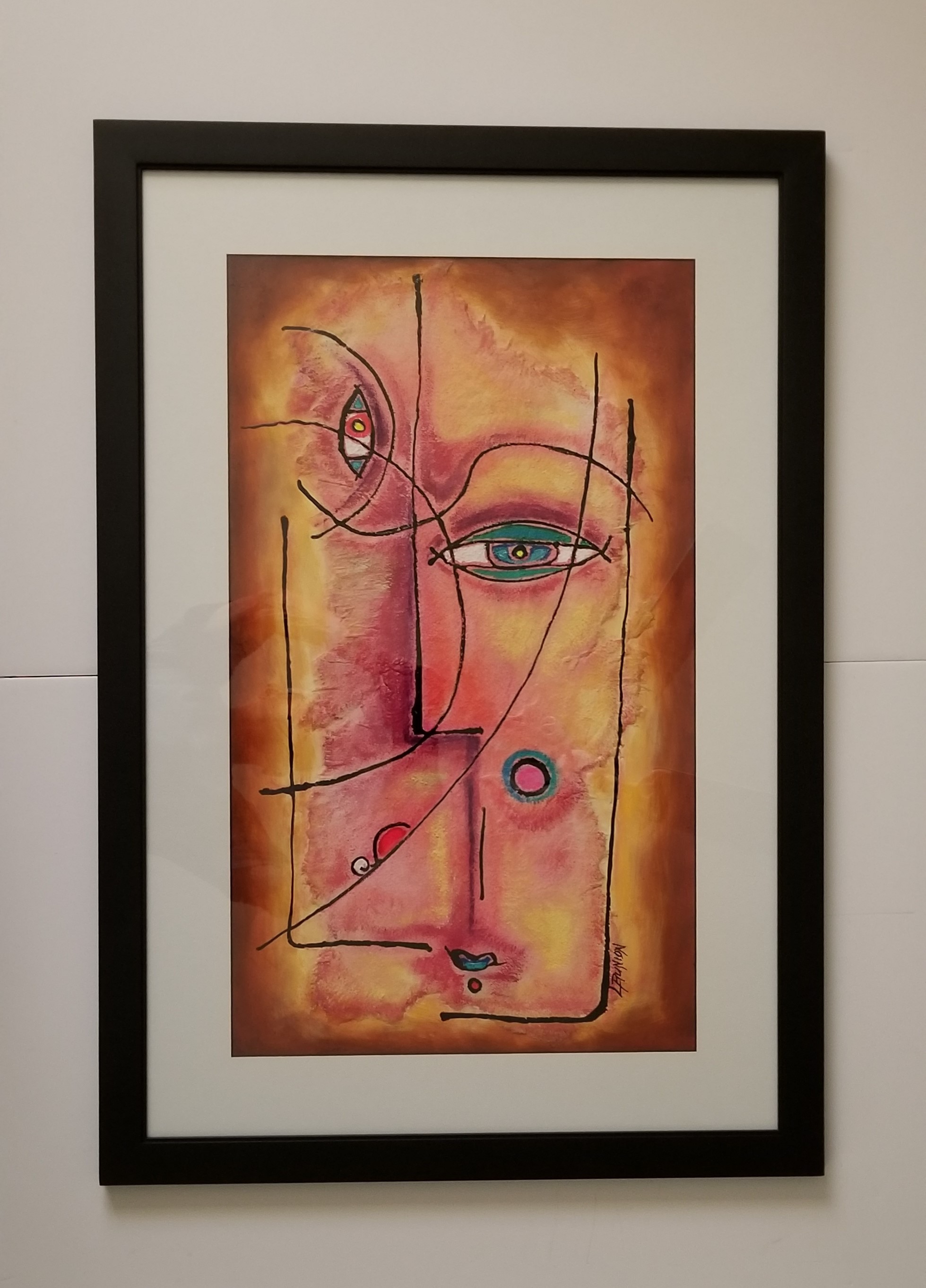 Woman with a green eye